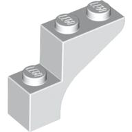 Lego kostka (kostička) 1x3x2 oblouk, bílá (4568956)